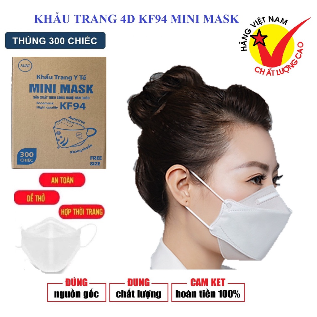 KHẨU TRANG KHÁNG KHUẨN 4D HOÀNG DŨNG/ ĐẠI PHÁT/ QUỲNH AN/ KING MASK KF94 ÔM SÁT MẶT