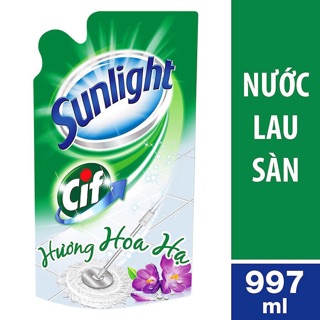 Nước lau sàn Sunlight hương hoa hạ túi 1kg