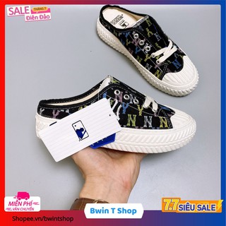 [𝗹𝗶𝗸𝗲 𝗮𝘂-𝗛𝗮̀𝗻𝗴 𝗧𝗿𝘂𝗻𝗴] Giày Sục , Đạp Gót, Giày 𝐌𝐋𝐁 Hoa đen Độn đế mới nhất 2021 Full box+bill.Bwin T Shop