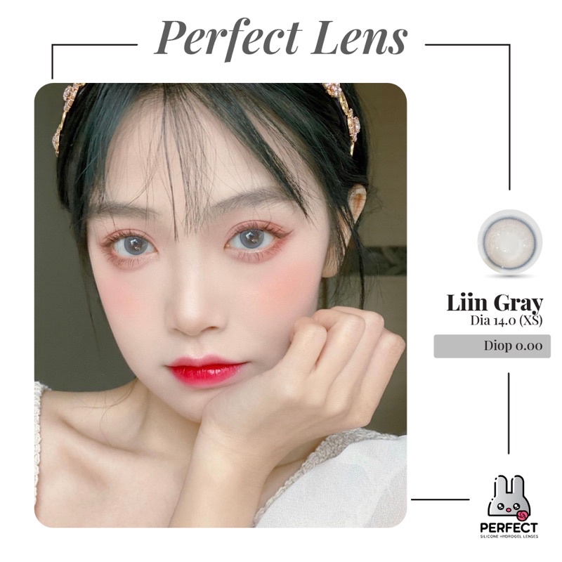 (GIÁ 1 ĐÔI) 14.0 (KHÔNG ĐỘ) Lens Liin Gray - Kính Áp Tròng