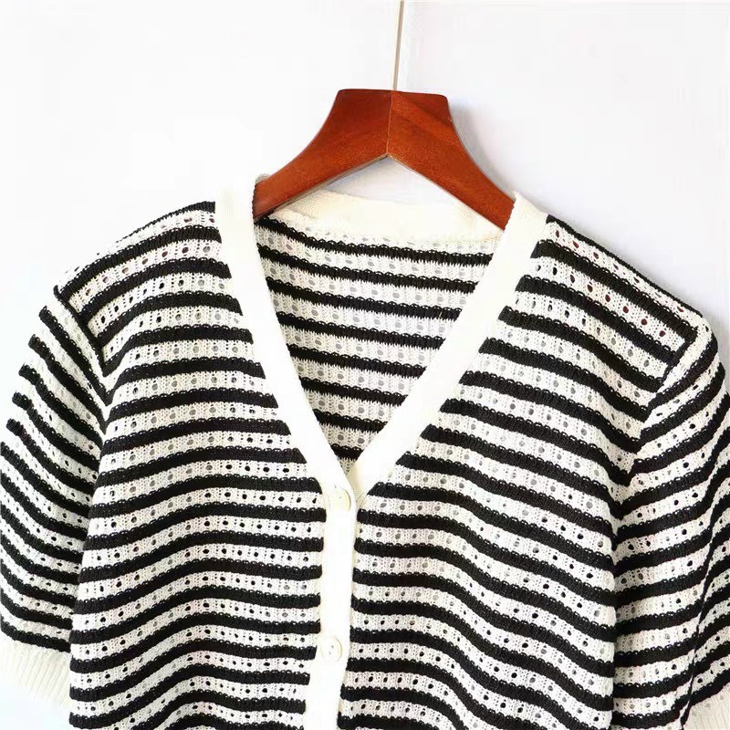 Áo Len Kẻ Sọc Xen Kẽ Mà Hàng Quảng Châu Nữ Smide Clothing