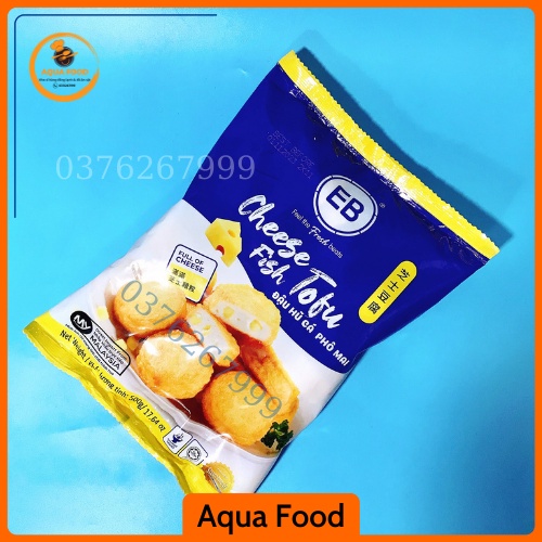 Đậu hũ phô mai Cheese Fish Tofu EB/đậu hủ phô mai Malaysia dùng làm viên thả lẩu, xiên que chiên, nấu, hấp, nướng