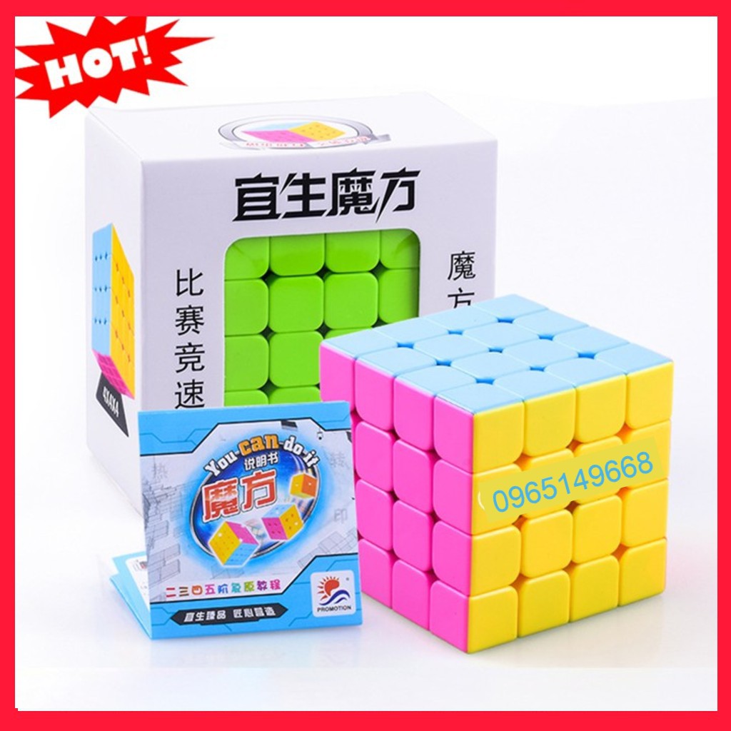 Rubik 4x4 Đẹp Xoay Trơn Không Kẹt Rít Độ Bền Cao