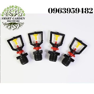 BỘ 10 BÉC TƯỚI PHUN MƯA HẠT MỊN REN 21 XÒE 360 ĐỘ