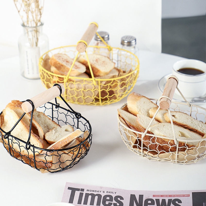 Giỏ Sắt Đựng Bánh Mì/Trái Cây Kiểu Pháp Thiết Kế Sáng Tạo