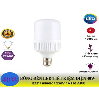 Bóng Đèn Led 40W Siêu Sáng Tiết Kiệm Điện