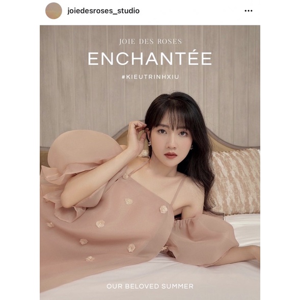 Váy tơ phối hoa Mercure Dress By Joie des Roses