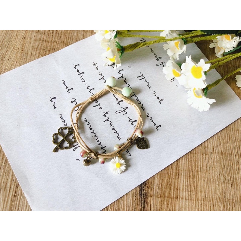 Vòng gốm hoa cúc handmade