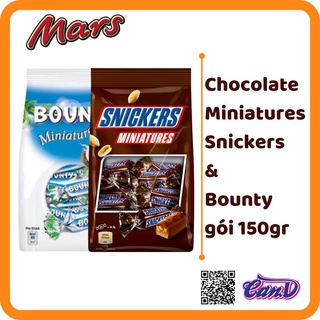 Chocolate Miniatures Snickers / Bounty / Mars gói 150gr (Hàng Đức)