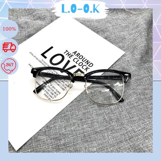 Kính giả cận, gọng kính cận nam nữ nửa gọng hot tred _ look
