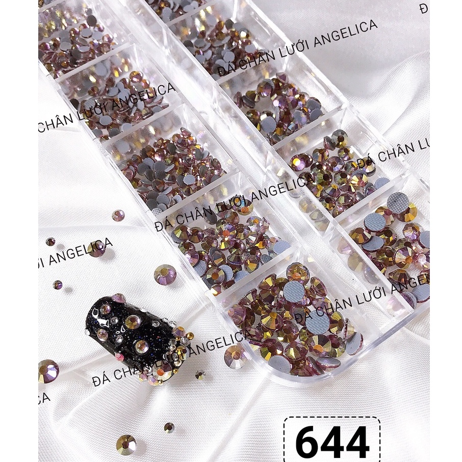 Đá Chân Lưới Nail 12 Khía Heaven Light Amethyst Đính Móng ANGELICA 644