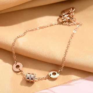 Lắc tay nữ Titan mặt hình trụ không han, không ngứa ( có ảnh thật)