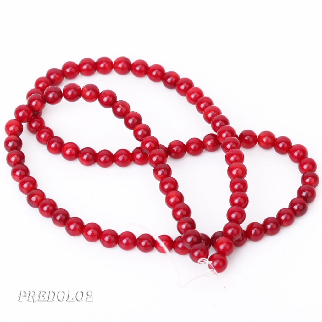 4mm Natural Red Coral Round Loose Beads Strand 15.5 Inch