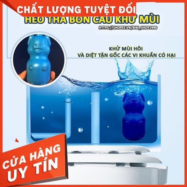 Lọ thả bồn cầu hình con lợn khử mùi hôi diệt vi khuẩn có hại