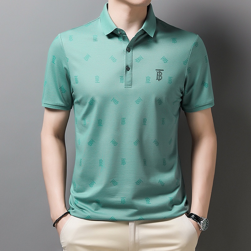 Áo Thun Polo Burberry Màu Trắng Tay Ngắn 2021 Size M-3Xl 004164 Cho Nam