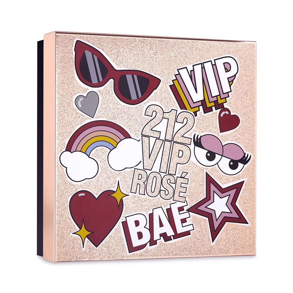 Gift set nước hoa nữ 212 VIP Rose 2pcs ( EDP 80ml & Lotion Dưỡng Da 100ml )