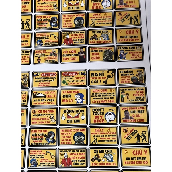 Set 10 tấm sticker A4