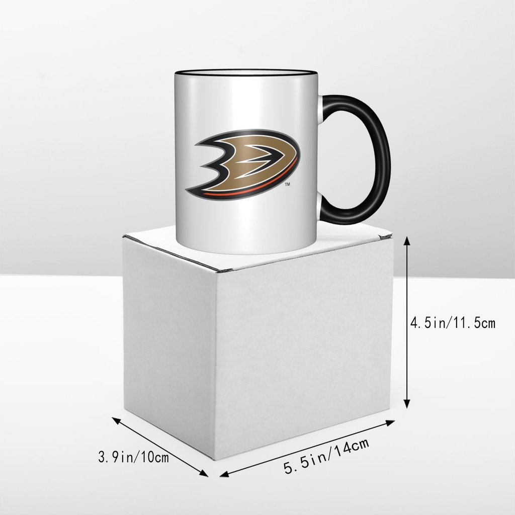 Anaheim Vịt Logo NHL Cốc Cà Phê Sáng Tạo Cặp Đôi Cốc Gốm Đơn Giản Hợp Thời Trang Gốm Uống Cốc