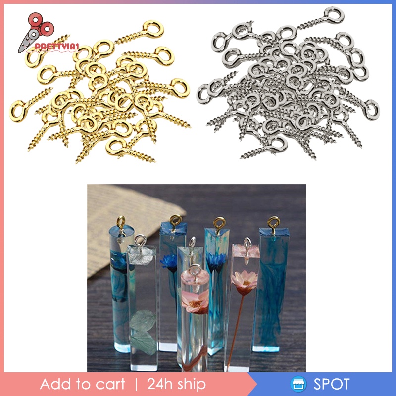 Set 200 Ốc Vít K Màu Trắng Dùng Làm Móc Khóa / Trang Sức