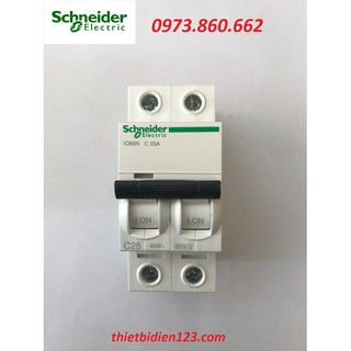 Aptomat schneider 2P 10A,16A, 20A, 25A, 32A, 40A, 63A - át cài schneider MCB 2P