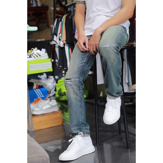 Giày thể thao full trắng ZRa