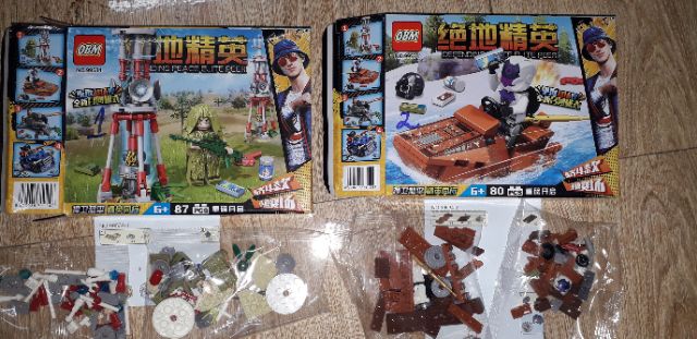 Lắp ráp 1 hộp LegoPubg 99534 có nhiều chi tiết bằng nhựa ABS rất đẹp