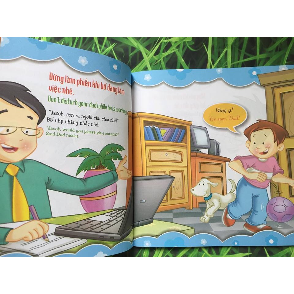 Sách Song Ngữ Anh Việt - Những Quy Tắc Ứng Xử Với Bố Mẹ - Kỹ Năng Sống Dành Cho Học Sinh