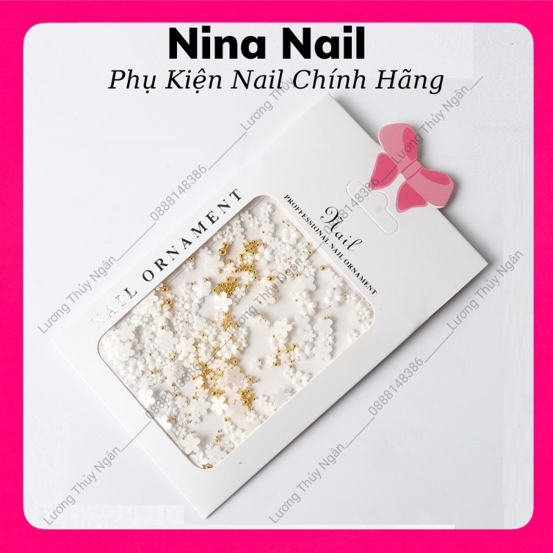 Charm Hoa Nhí Gắn Móng , Charm Hoa Sứ Trang Trí Nail Siêu Xinh