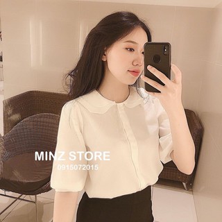[SIÊU RẺ] ÁO SƠ MI NỮ CỔ BÈO SIÊU XINH