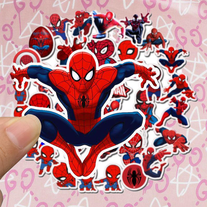 Sticker Avenger Bộ 50 Miếng Hoạt Hình Siêu Cute Chống Nước Dán Mũ Bảo Hiểm, Điện Thoại, Laptop