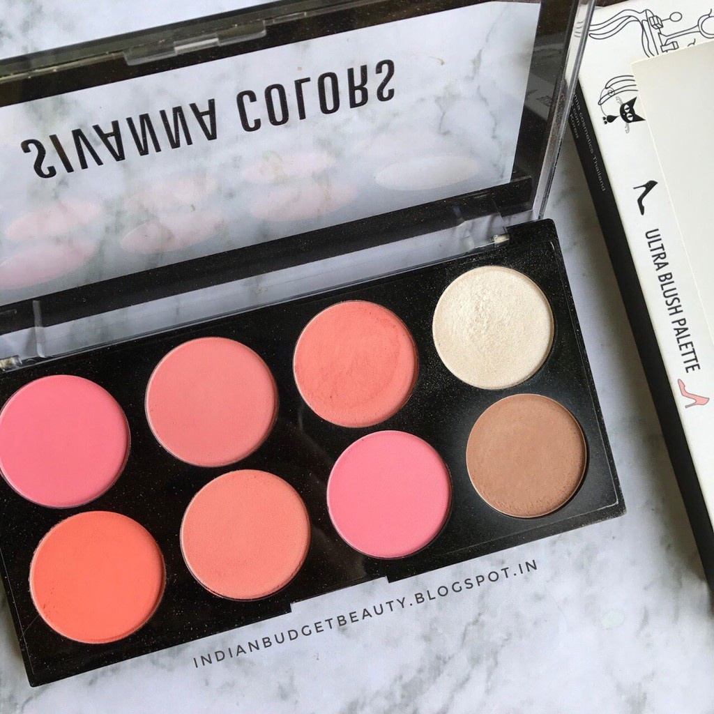 Bảng Phấn Má Hồng Và Tạo Khối, Highlight 8 Ô Sivanna Colors Ultra Blush Palette HF319 16g