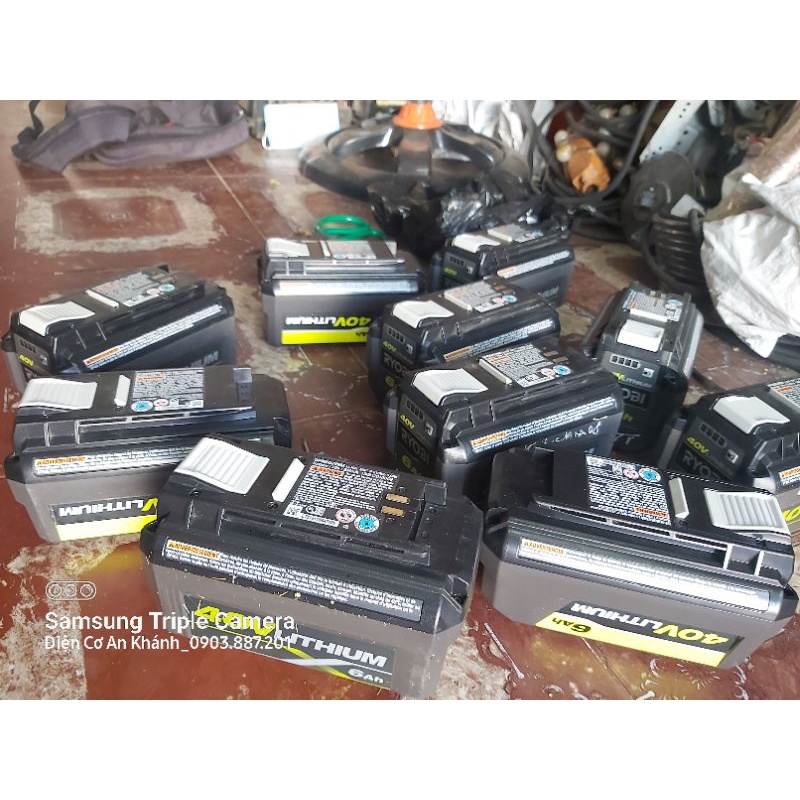 pin ryobi 40v 4ah. mới 95%. zin 100%