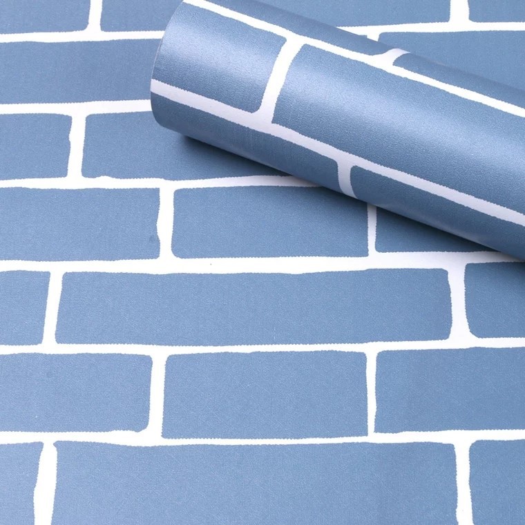 Decal giấy dán tường gạch xanh, gạch hồng, gạch trắng khổ 45m | BigBuy360 - bigbuy360.vn