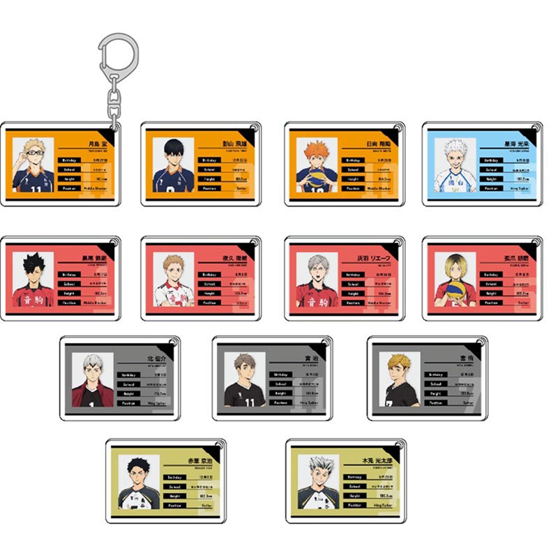 Móc khóa nhựa acrylic in hình anime Haikyuu Oikawa Shoyo Tooru Kozume Kenma
