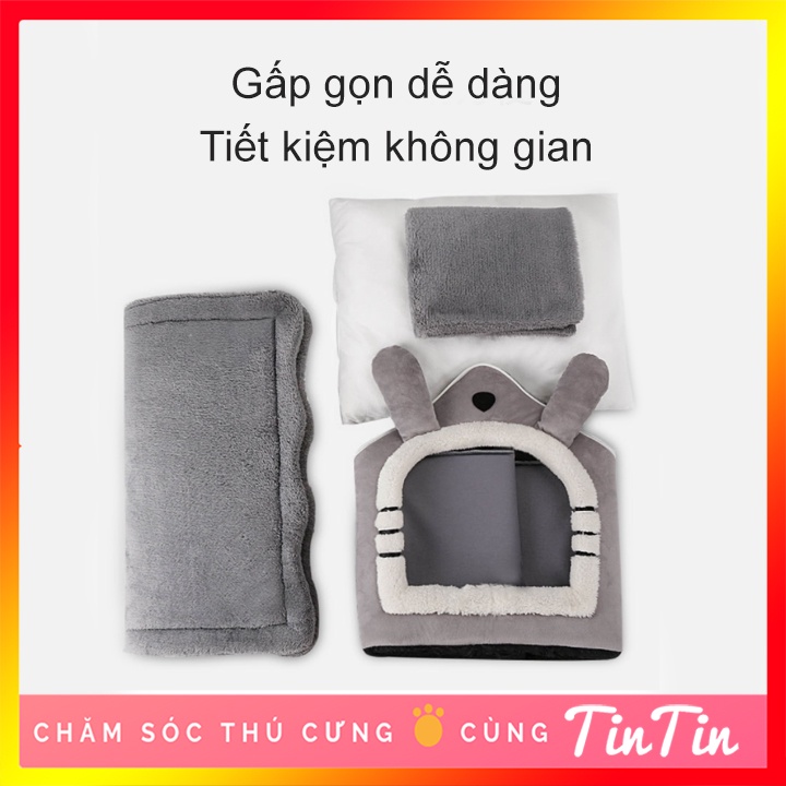 Nhà Đệm Cho Chó Mèo Thú Cưng Kiểu Nhà Chuồng  - Ổ Đệm Nằm Gấp Gọn Cho Chó Mèo #Tintin Pet Store