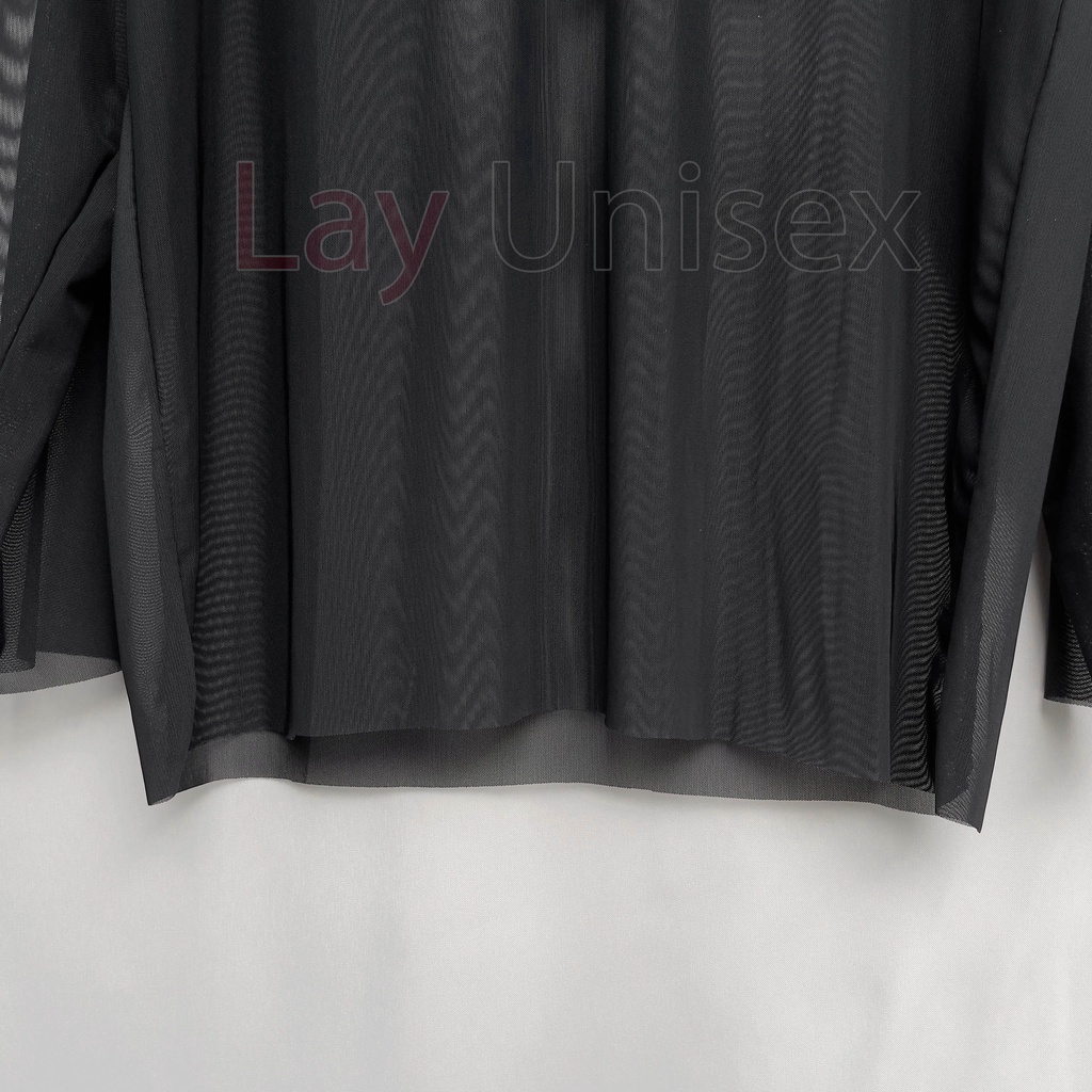 Áo thun nam voan cổ lọ tay dài xuyên thấu sexy (Có bigsize)