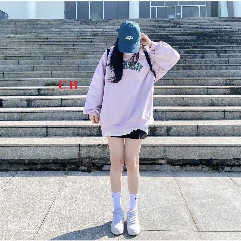 Áo Nỉ Cotton OREAN  [FREESHIP] Sweater form rộng tay bồng, thun merry christmas cá tính Ulzzang Unisex