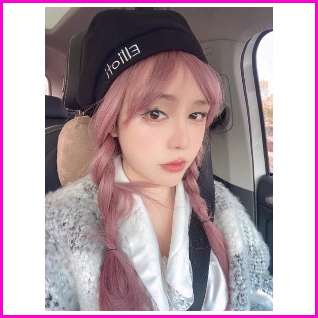 Tóc giả nữ cả đầu🌸FREESHIP🌸Tóc giả nguyên đầu thẳng tím cao cấp 8037