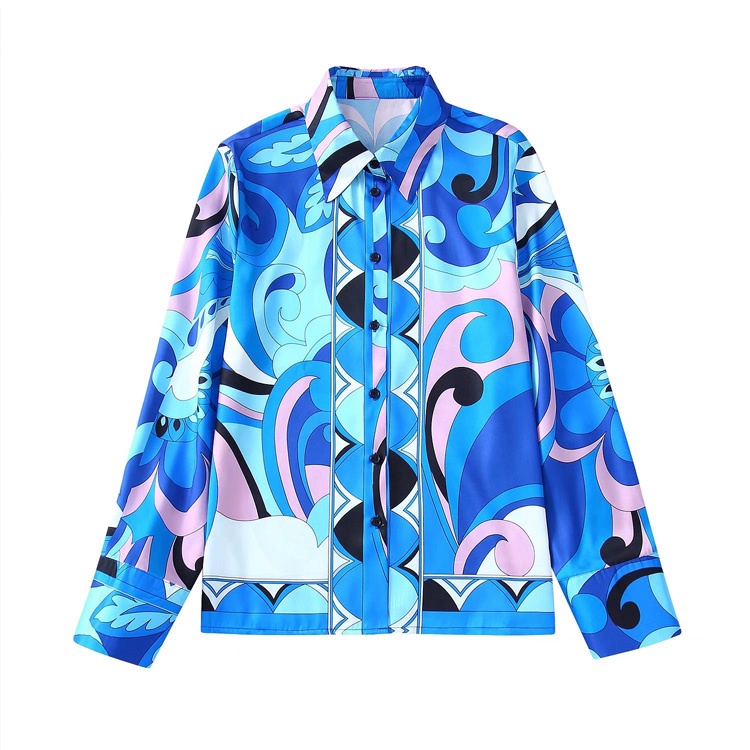 Zara Set Áo Sơ Mi Cổ Bẻ In Họa Tiết + Quần Dài Lưng Cao + Chân Váy Ngắn Thời Trang Mùa Hè Cho Nữ 222664188 2789157