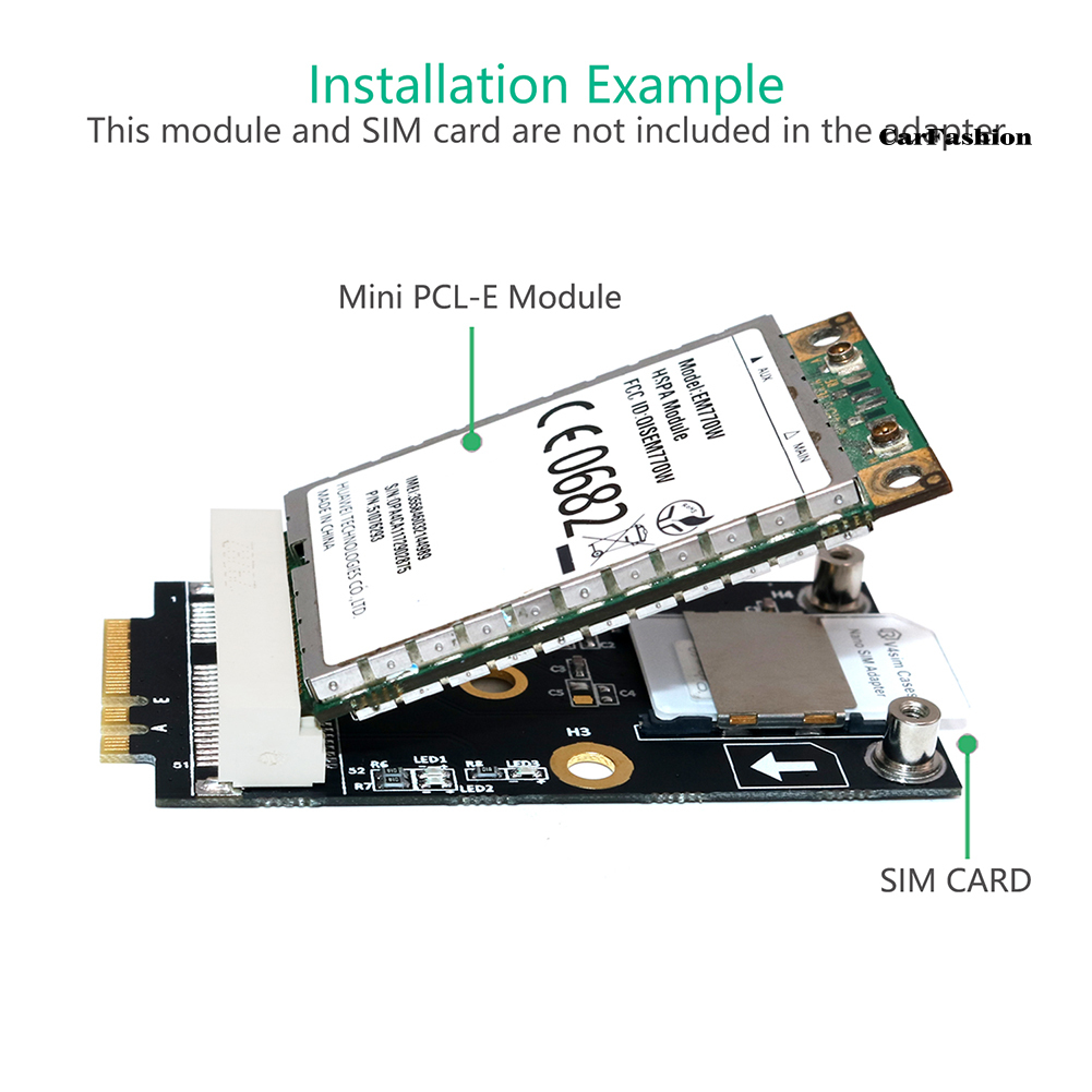 Bộ Chuyển Đổi Mini Pci-E Sang M.2 Ngff Key A / E Với Khe Sim Cho 3g / 4g | BigBuy360 - bigbuy360.vn