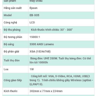 Máy chiếu Epson