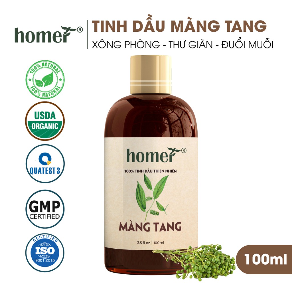 Tinh dầu Màng Tang Homer - Litsea cubeba Essential Oil  - đạt chuẩn chất lượng kiểm định