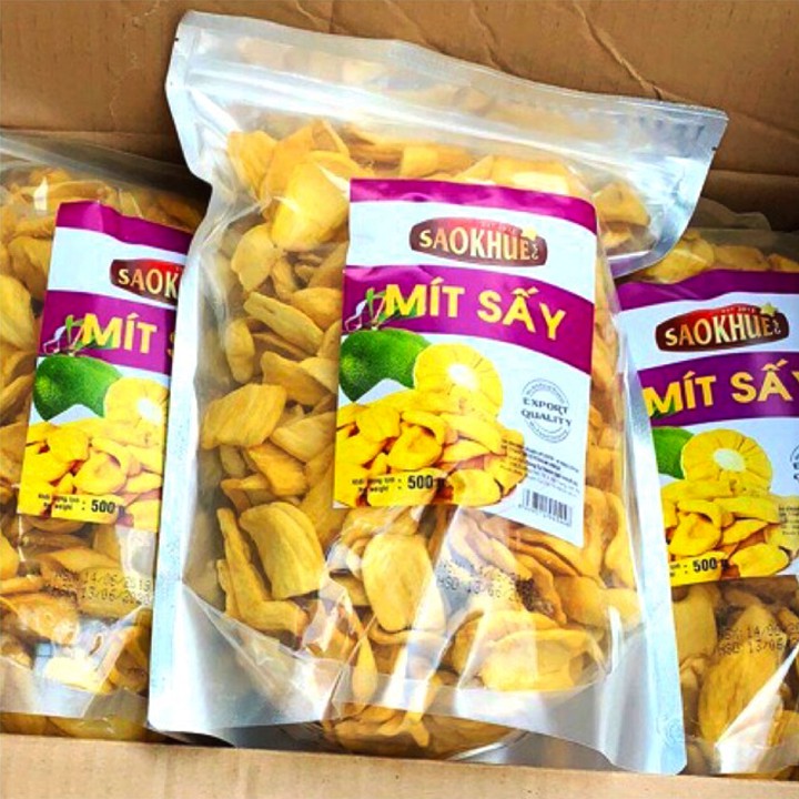 Mít Sấy Giòn Nguyên Miếng Hàng Xuất Khẩu Túi 500gr