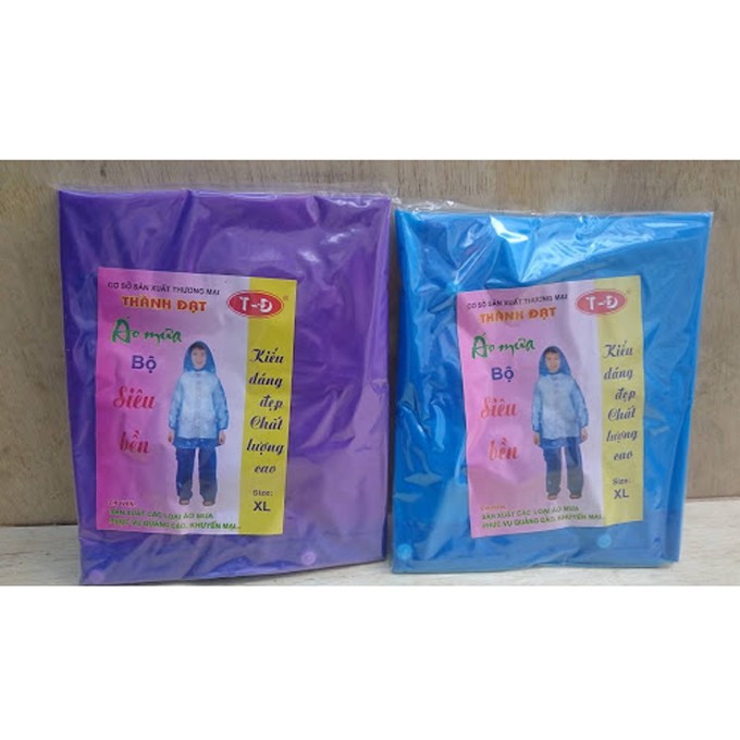Áo mưa bộ Thành Đạt - Siêu Bền loại to dầy