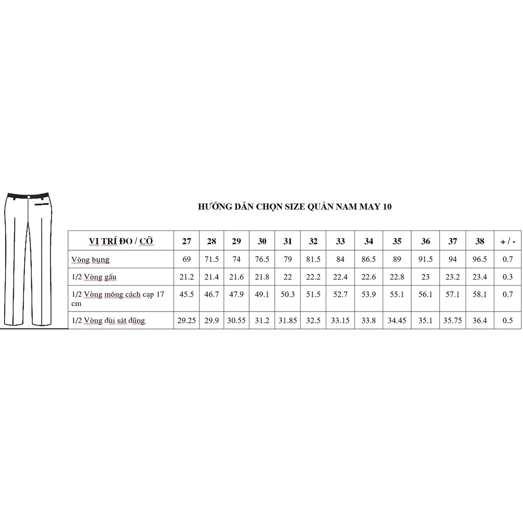 Quần âu nam CÓ LY mã 020120131OL 5 𝑴𝑨𝒀 10 𝑪𝒉𝒊́𝒏𝒉 𝒉𝒂̃𝒏𝒈