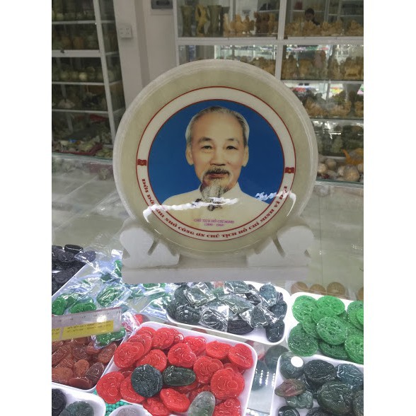 Đĩa Chân dung hình Bác Hồ lưu niệm HANMYNGHE