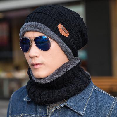Bộ 30 Mũ len kèm khăn lót lông cao cấp cho nam nữ kiểu dáng mũ viền lông Hàn Quốc có thể dùng với máy giặt