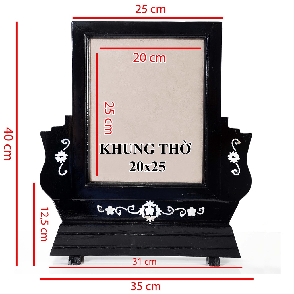 Khung thờ gỗ cao cấp 20x25
