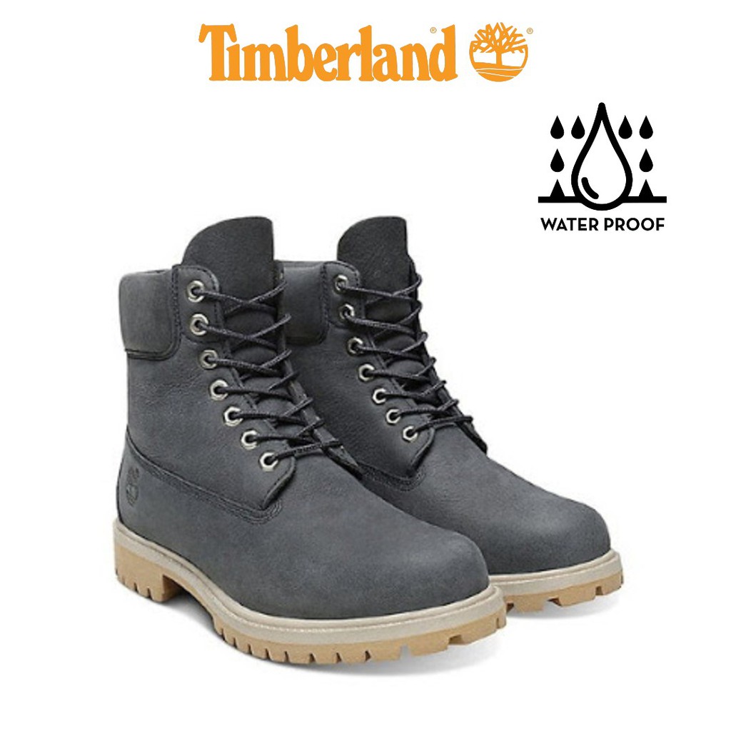 Giày Cổ Cao Nam Cổ Cao Timberland 6-inch Premium Màu Xám Đậm