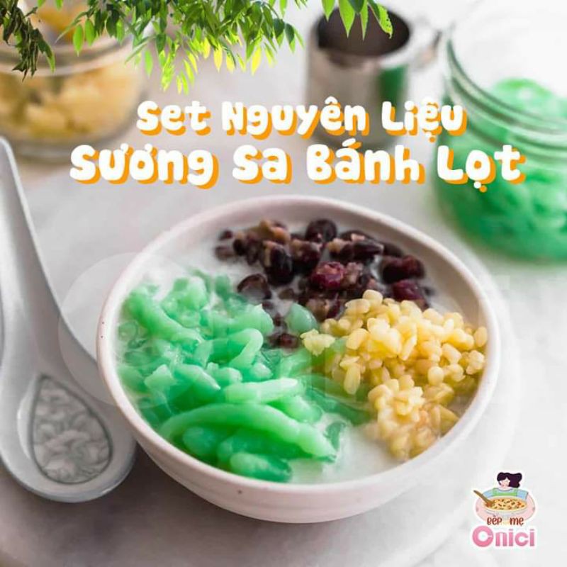 Set Sương Sa Bánh Lọt, có giấy hướng dẫn cách nấu nấu được 15 chén.